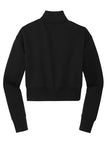 Sorority Cropped 1/4 Zip Fleece with Heart Print
