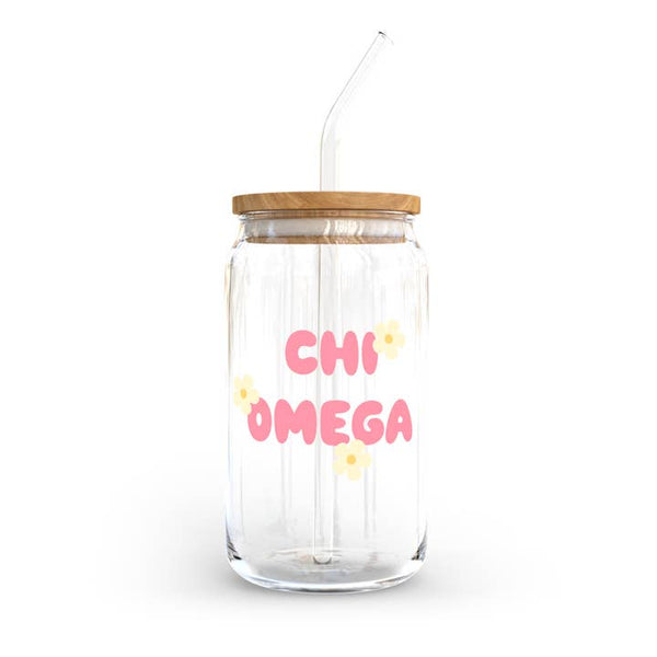 Chi Omega Cup with Yellow Flowers