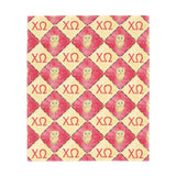 Chi Omega Flannel Fleece Blanket