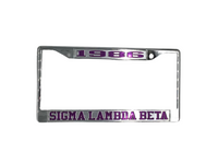 Sigma Lambda Beta 1986 License Frame