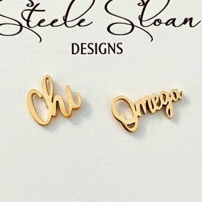 Chi Omega Studded Earrings