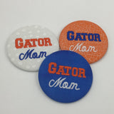 Mom Game Day Embroidered Button