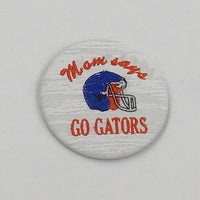 Mom Game Day Embroidered Button