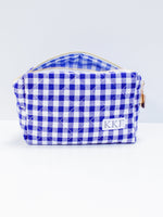 Kappa Kappa Gamma Gingham Quilted Makeup Bag