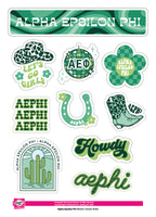 Alpha Epsilon Phi Western Disco Sticker Sheet
