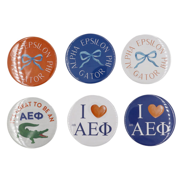 Alpha Epsilon Phi 2025 Printed Buttons