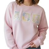 Alpha Omicron Pi Patchwork Gilden Crewneck