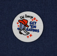 Get Em Gators Embroidered Button