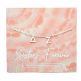 Delta Zeta Silver Greek Letters Necklace