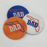 Dad Game Day Embroidered Button