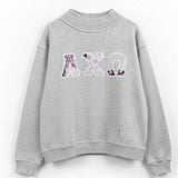 Alpha Chi Omega Patchwork Mockneck