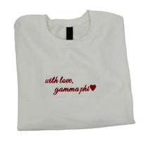 Gamma Phi Beta With Love Crewneck