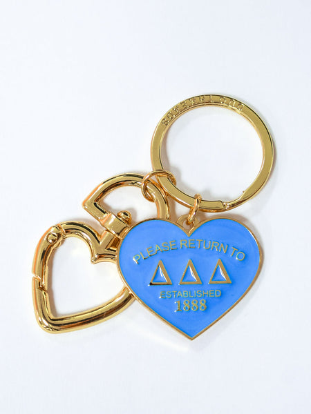 Delta Delta Delta Please Return Key Ring