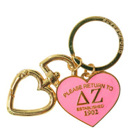Delta Zeta Please Return Key Ring