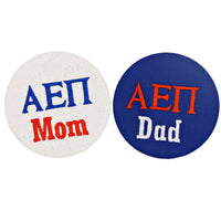 Alpha Epsilon Pi Mom/Dad Embroidered Button