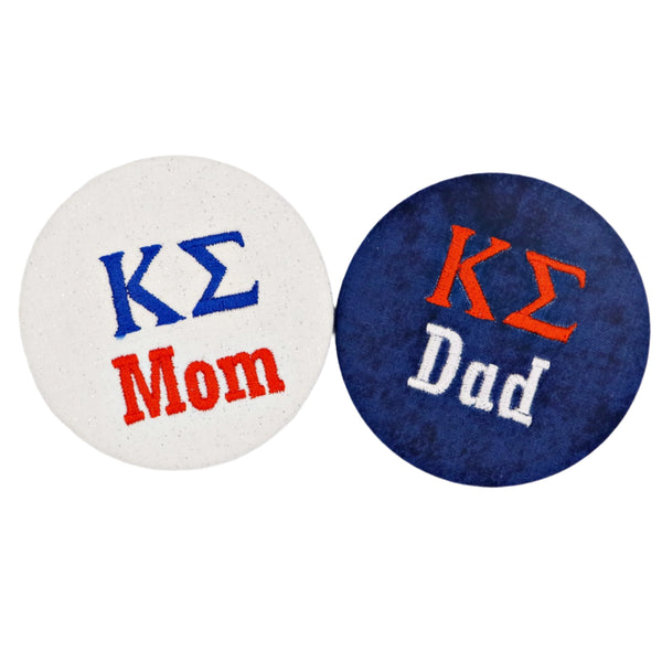 Kappa Sigma Mom/Dad Embroidered Button
