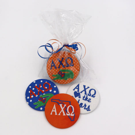Alpha Chi Omega Game Day Embroidered Button Set 1