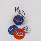 Chi Omega Game Day Embroidered Button Set 1