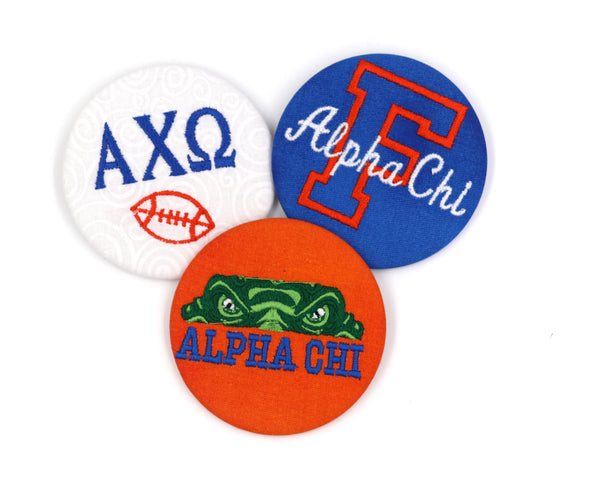 Alpha Chi Omega Game Day Embroidered Button Set 2