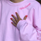 Alpha Chi Omega Side Script Crewneck