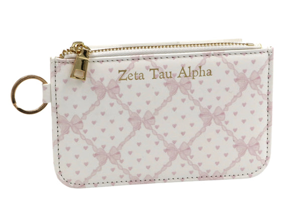 Zeta Tau Alpha Bow Key Pouch