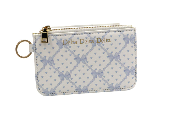 Delta Delta Delta Bow Key Pouch