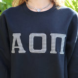 Sorority Satin Stitched Fabric Crewneck