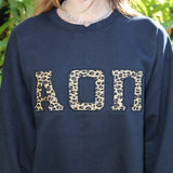 Sorority Satin Stitched Fabric Crewneck