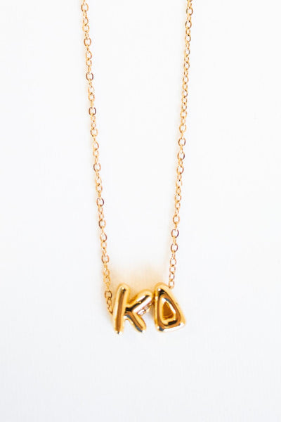 Kappa Delta Bubble Letter Necklace