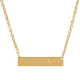 Chi Omega Bar Necklace