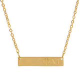 Phi Mu Bar Necklace