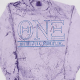 Theta Nu Xi Embroidered Color Blast Crewneck Sweatshirt