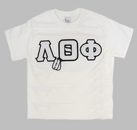 Lambda Theta Phi Embroidered Dogtag Tee