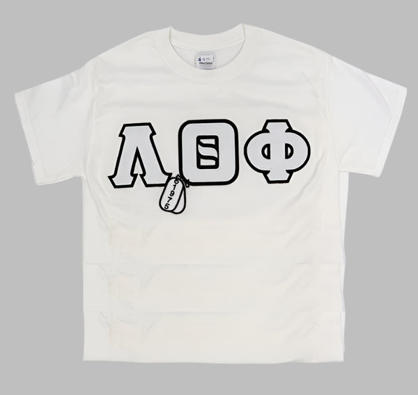 Lambda Theta Phi Embroidered Dogtag Tee