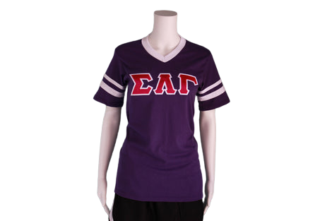 Sigma Lambda Gamma Striped V-Neck