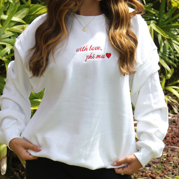 Phi Mu With Love Crewneck