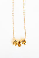 Pi Beta Phi Bubble Letter Necklace