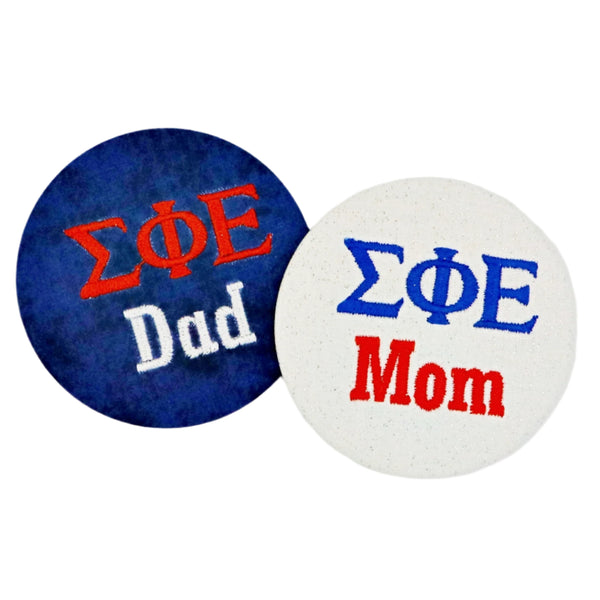 Sigma Phi Epsilon Mom/Dad Embroidered Button