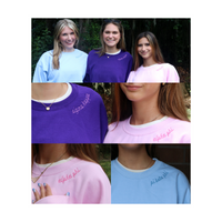Alpha Phi Side Script Crewneck