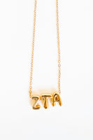 Zeta Tau Alpha Bubble Letter Necklace