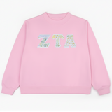 Zeta Tau Alpha Patchwork Mockneck