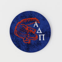 Alpha Delta Pi Gator Mascot Game Day Embroidered Button