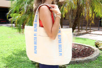 Alpha Delta Pi Large Canvas Tote Bag