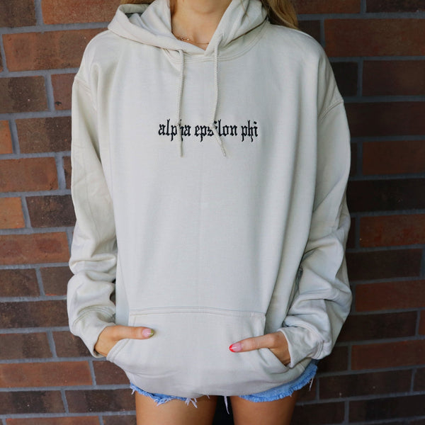 Alpha Epsilon Phi Embroidered Hooded Sweatshirt