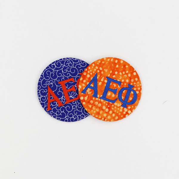 Alpha Epsilon Phi Game Day Embroidered Button