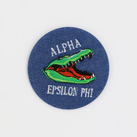 Alpha Epsilon Phi Gator Mascot Game Day Embroidered Button