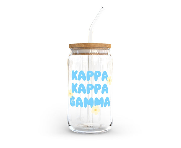 Kappa Kappa Gamma Cup with Yellow Flowers