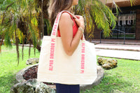 Alpha Omicron Pi Large Canvas Tote Bag