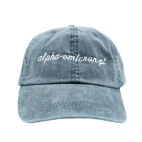 Alpha Omicron Pi Script Hat - 1012-50A534-052824