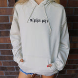 Alpha Phi Embroidered Hooded Sweatshirt